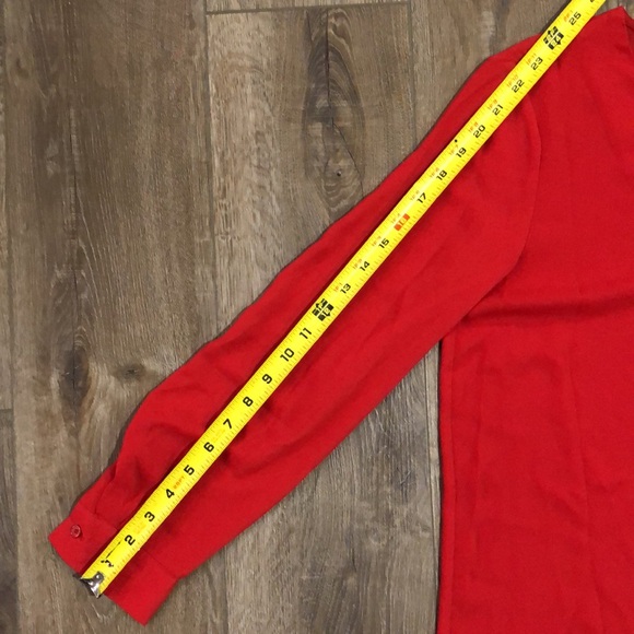 Worn once! - ROSE + OLIVE Pleat Front V-Neck Blouse - Picture 8 of 8